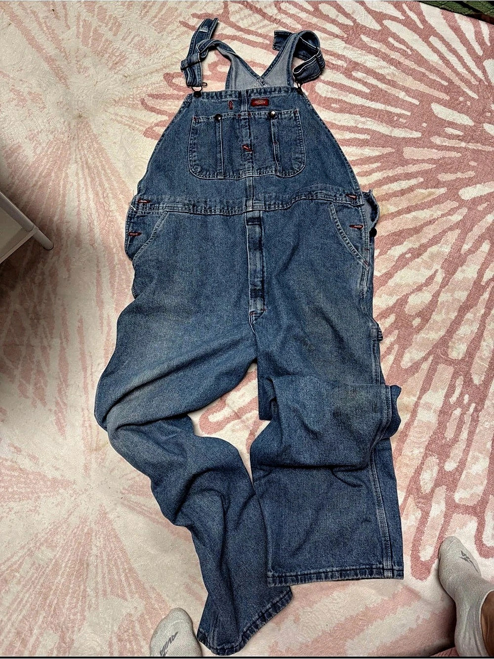 Dickies Stonewashed Indigo Bib Overalls Denim Bib Overalls Waist 38x30